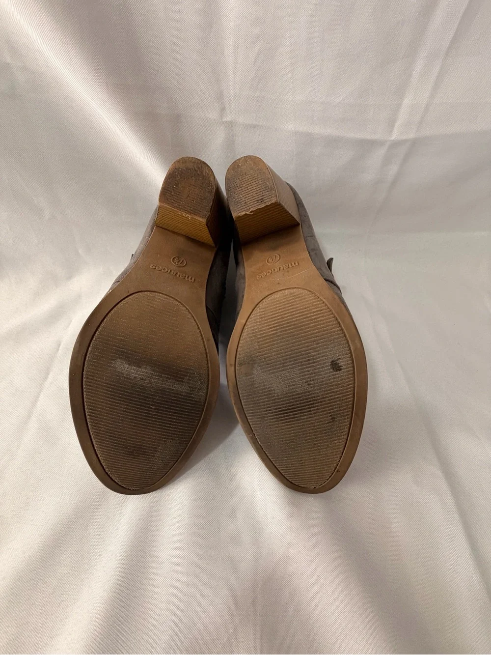Maurices Charcoal Suede-Look Ankle Booties with Buckle Accent